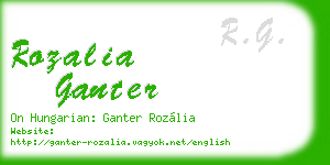 rozalia ganter business card